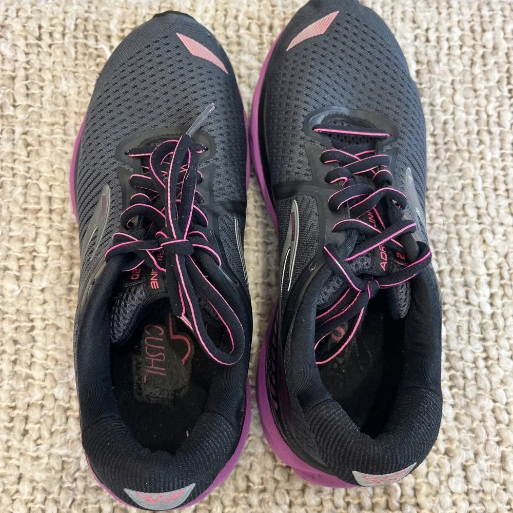 Brooks Womens Adrenaline GTS 20‎ 1202961B062 Black Running Shoes Sneakers Sz 8